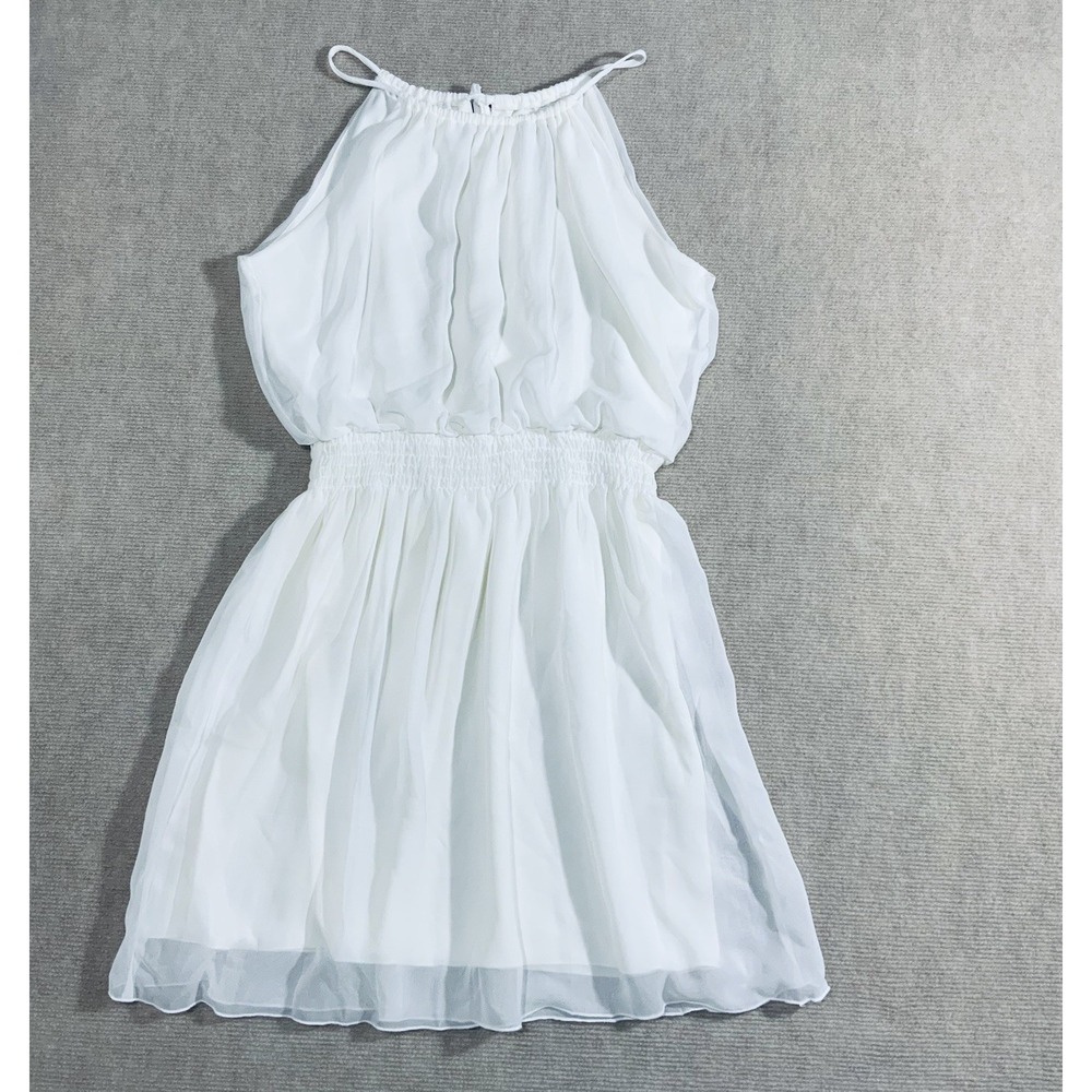 Sweet Storm White Soft Halter Dress Juniors Boho Summer Wedding Beach